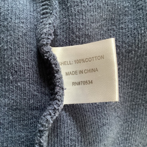 Orvis 1/4 Zip Pullover Womens Size XL Blue Floral Trim Preppy Cuffed Cotton - Picture 6 of 7